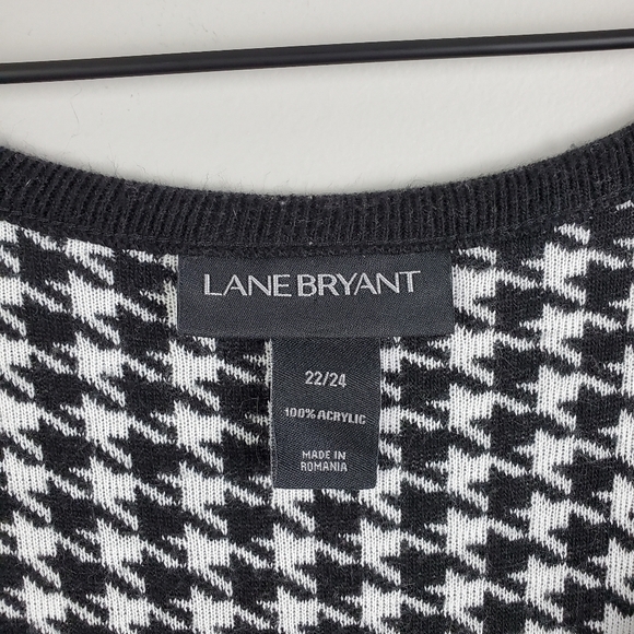 Lane Bryant Black White Houndstooth Dress 22/24 - Picture 4 of 13